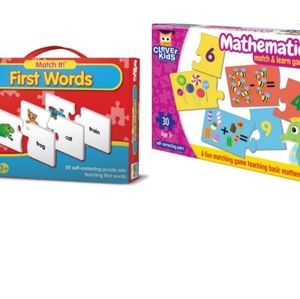 Set of 2 preschool learning puzzles